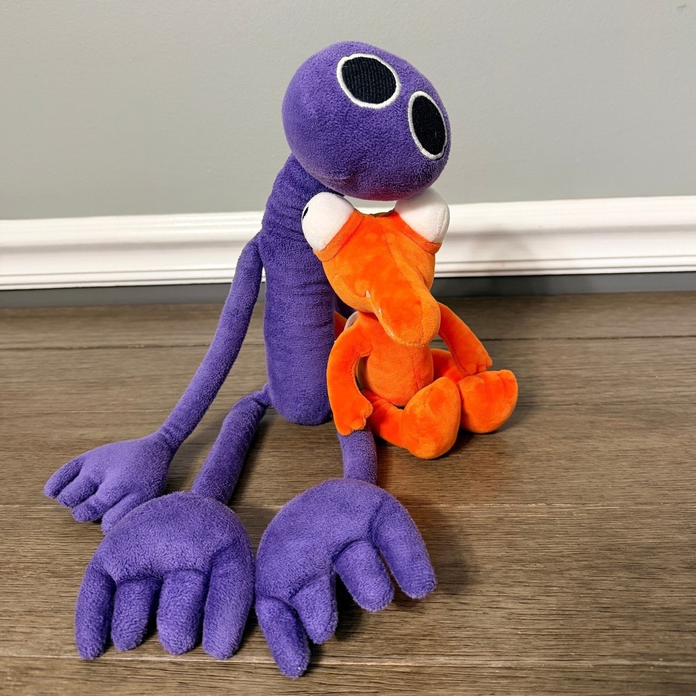Roblox Rainbow Friends Purple and Orange Plush Toy Set Roy & Char